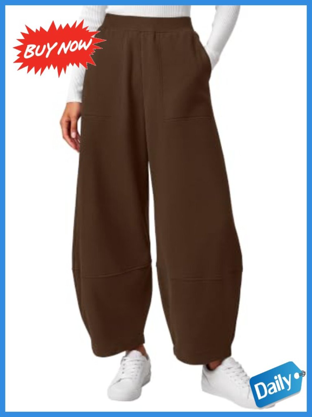 BTFBM Womens Wide Leg Fleece Sweatpants Harem Barrel Lounge Pants